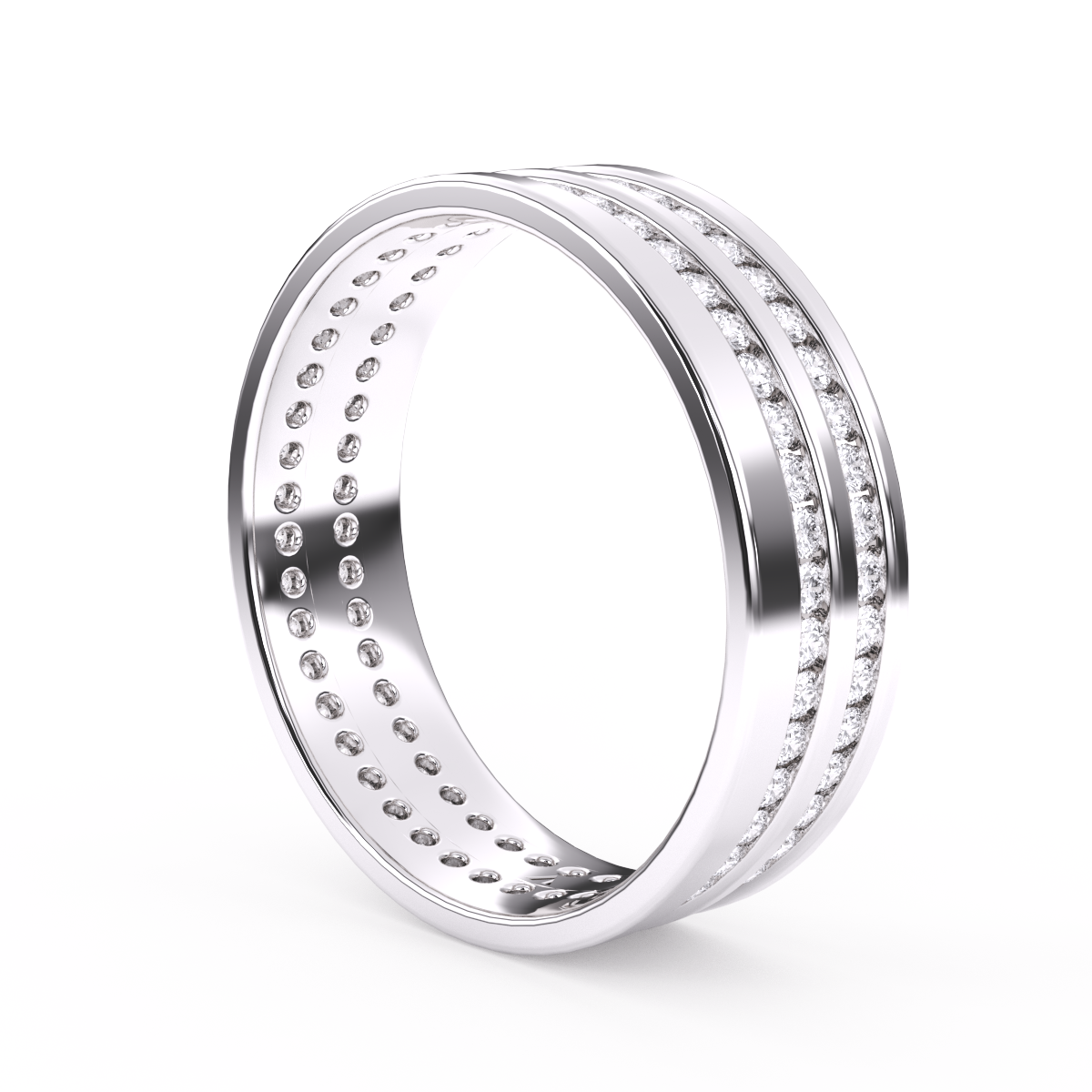 Two Row Promise Wedding Women Band
